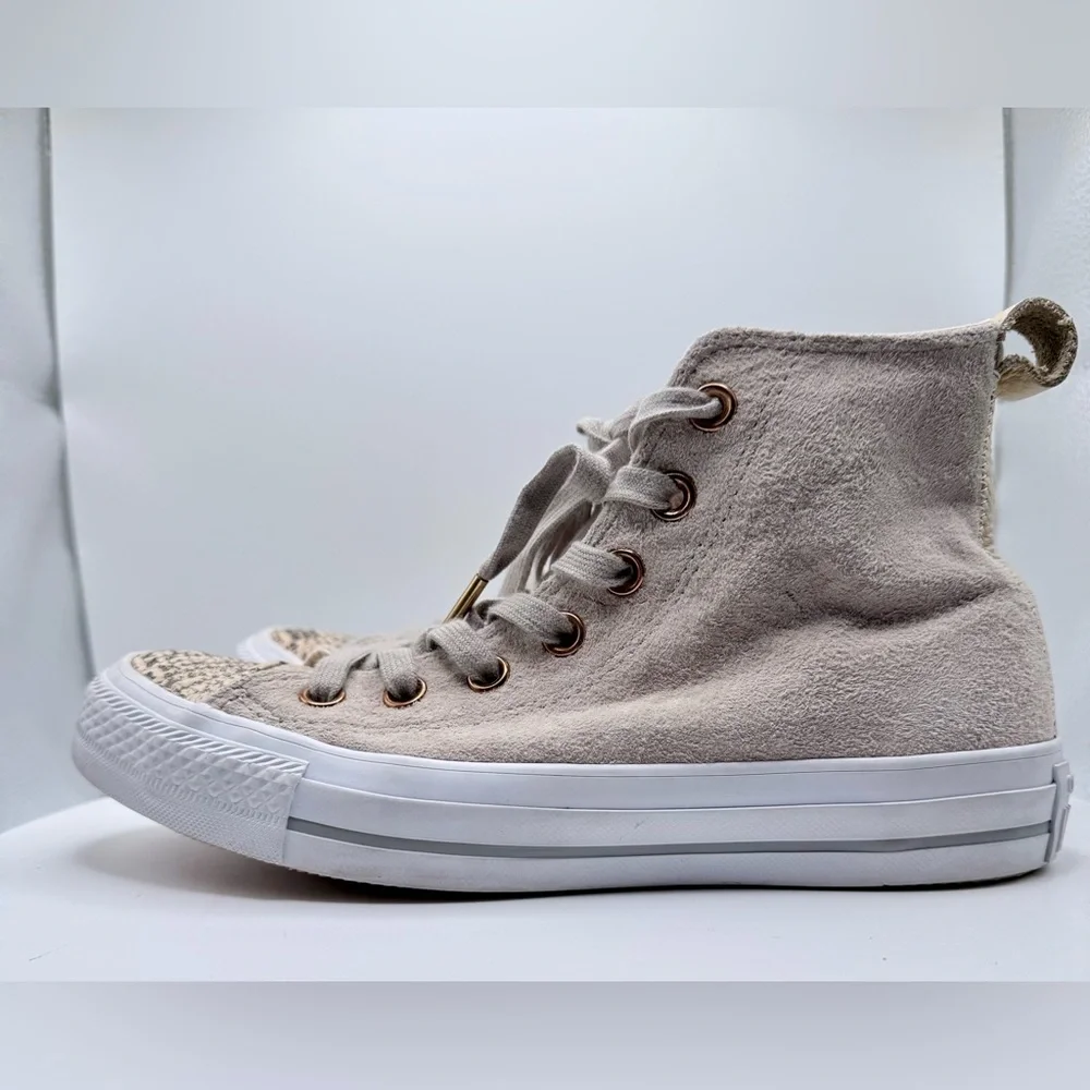 Converse Chuck Taylor All Star Lux Mid Papyrus Snakeskin High Top‎ Women's Sz 6